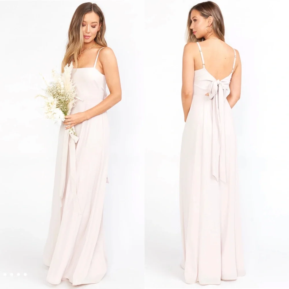 Show Me Your Mumu Lauren Tie Maxi Bridesmaids Dress - Picture 2 of 12